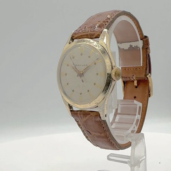 Vintage 31mm Baylor Compass Style Dial Men's Mechanical Wristwatch France